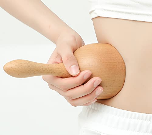 Komogir Handhleld Wooden Massage Cup Wood Therapy Massage Tool Body Sculpting Tools for Maderoterapia,Lympahtic Drainage,Anti-Cellulite,Muscle Pain Relief