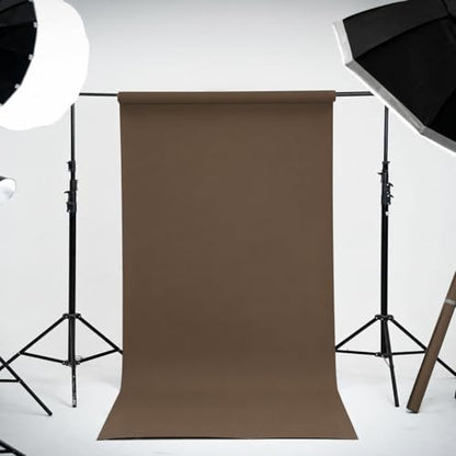 Kate Seamless Paper Backdrop Brown Paper Backdrop Seamless Backdrop Paper Rolls (53''x32.8' Coco Brown) - color: Coco Brown, size: 53''x32.8'