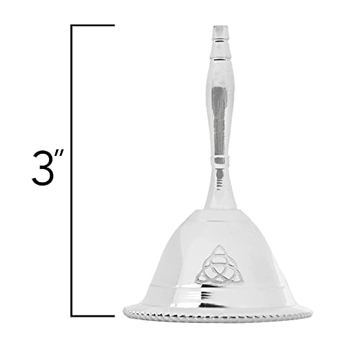 Altar Bell - Silver Plated - 3 Inches H (Triquetra) - color: Triquetra