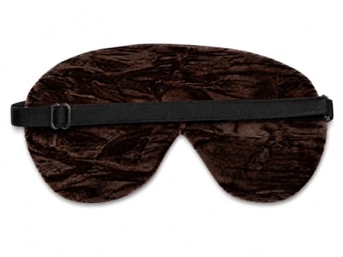 Opulence Weighted Sleep Eye Mask with Flaxseed Filling, Satin & Velvet, Adjustable Strap, Light Blocking for Meditation, Hot & Cold Therapy, Travel - Birds in Paradise - color: Birds in Paradise