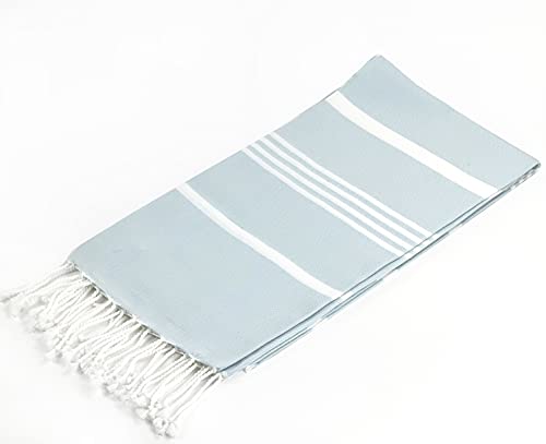 Beach Towel 100% Cotton Turkish Beach Towel Adult 38x70 Inch Pre-washed Absorbent Extra Large|Sand Free Quick Dry BathTowels|Lightweight Blanket|Travel Cruise Camping Spa Gym Yoga Towel|BabyBlue - color: Babyblue
