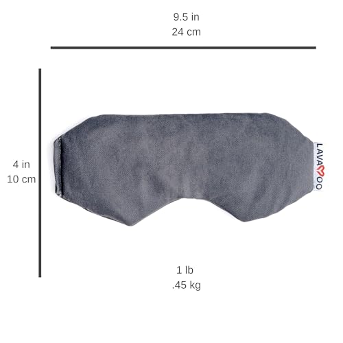 Lava Eye Mask | Lava Sand Weighted Heating & Cooling Pad | Strapless Eye Relief | Microwavable, Washable, & Odorless | Made by Lavayoo