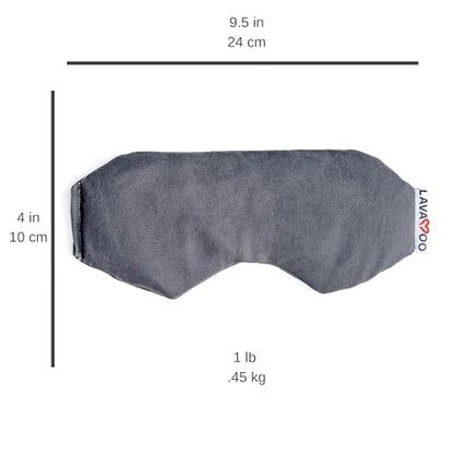 Lava Eye Mask | Lava Sand Weighted Heating & Cooling Pad | Strapless Eye Relief | Microwavable, Washable, & Odorless | Made by Lavayoo