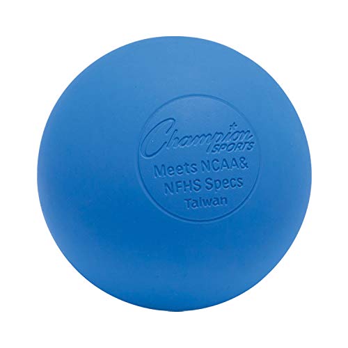 Champion Sports Lacrosse Balls & Rhino Skin® Foam Balls – Official Size Balls for Games, Practice & Training, NCAA, NFHS & SEI Certified, Multiple Colors, Packs & Styles Available - color: Blue, size: 1-Pack