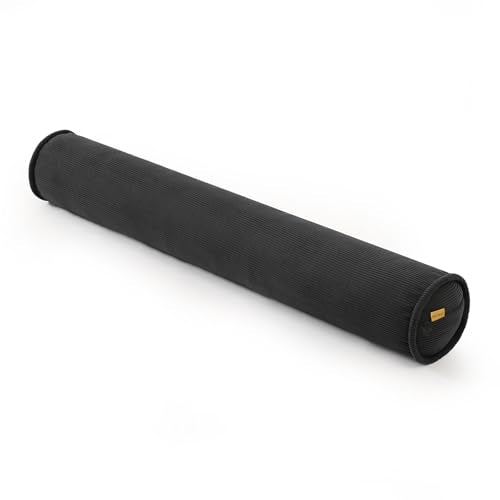 Cuddle Pillow – Corduroy Long Body Pillow for Adults, Cozy Bolster Pillow for Bed, Soft & Supportive for Relaxing Sleep,59 x 7.87 Inches,Lamp Black - color: Lamp Black, size: 59"x7.87"