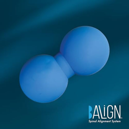 BAlign® Bowtie, Patented Half-Peanut Massage Ball, Back Pain Relief, Spine & Pelvic Alignment, Yoga Stretching & Mobility Aid, Myofascial Release & Trigger Point Therapy (Black) - color: Black