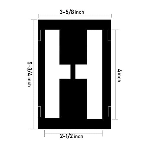 4 inch Plastic Interlocking Stencils Letters and Numbers 138 Piece Set, Black - size: 4inch