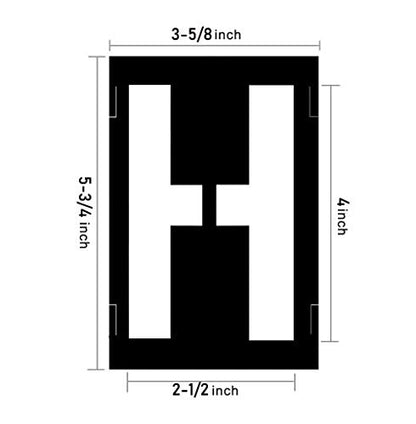 4 inch Plastic Interlocking Stencils Letters and Numbers 138 Piece Set, Black - size: 4inch