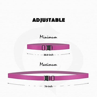 2pcs 74″×2″Luggage Straps for Suitcases,Adjustable Suitcase Straps and Heavy Duty Strap Buckle Packing Straps Travel Accessories,Pink - color: Pink 2PCS