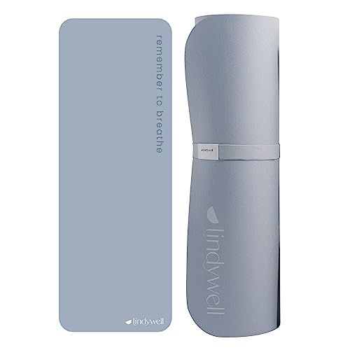Lindywell Grata Mat Sky Blue, Resistance Bands and Weights Sky Blue Bundle