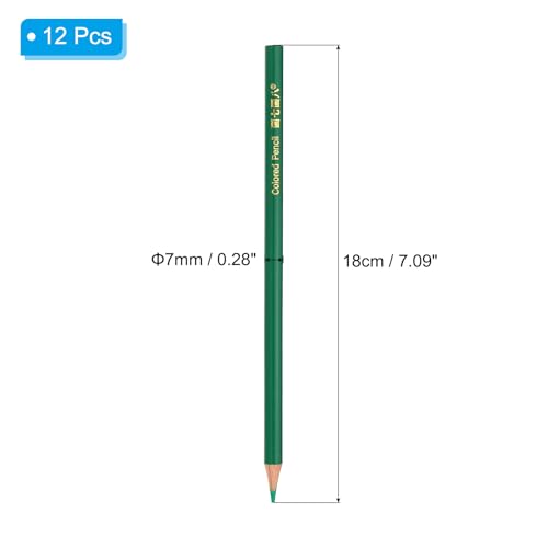PATIKIL Green Colored Pencils Set,12 Pcs Oil Color Pencils Wooden Coloring Drawing Pencil for Artists Art Painting | Wooden Coloring Drawing Pencil for Artists Art Painting Office Home Beginner - color: Green