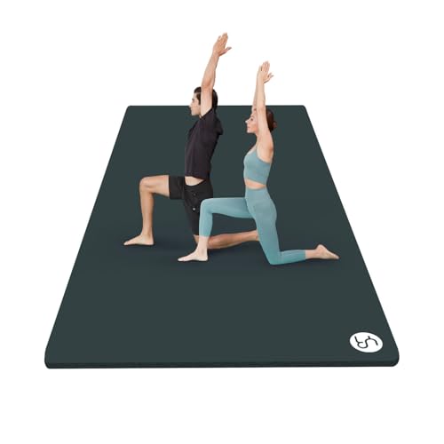 YR Large Exercise Mat 78.7"L x 51"W 20mm Thick Workout Mats for Home Gym - color: Greyblue