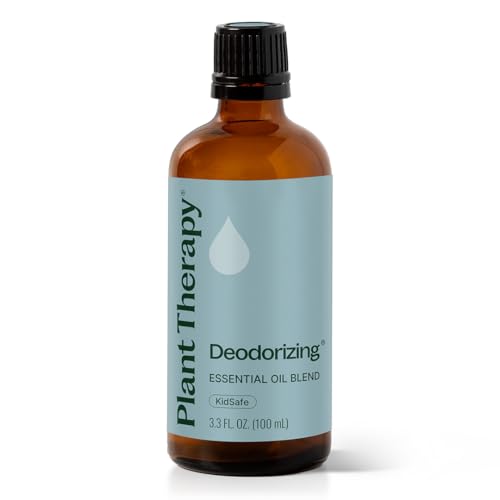 Plant Therapy Deodorizing Essential Oil Blend, 100 mL (3.3 oz), Made with 100% Pure Essential Oils, Undiluted, Perfect for Essential Oil Diffusers and Freshening A Room - size: 3.3 Fl Oz (Pack of 1)