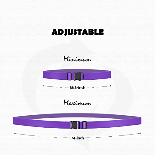 2pcs 74″×2″Luggage Straps for Suitcases,Adjustable Suitcase Straps and Heavy Duty Strap Buckle Packing Straps Travel Accessories,Purple - color: Purple 2PCS