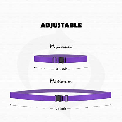 2pcs 74″×2″Luggage Straps for Suitcases,Adjustable Suitcase Straps and Heavy Duty Strap Buckle Packing Straps Travel Accessories,Purple - color: Purple 2PCS