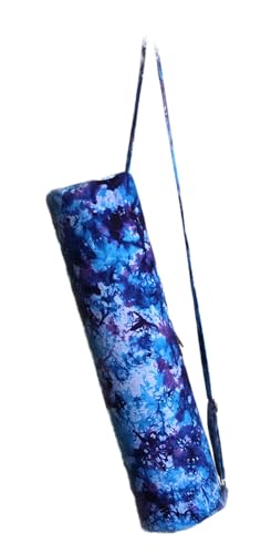 INDIAN CRAFT CASTLE ICC Yoga Mat Bag Carrier Full-Zip Exercise Yoga Mat Carry Bag for Women Men with Multi-Functional Storage Pockets and Adjustable Shoulder Strap 26X6 Inches - style: Purple Tye Dye