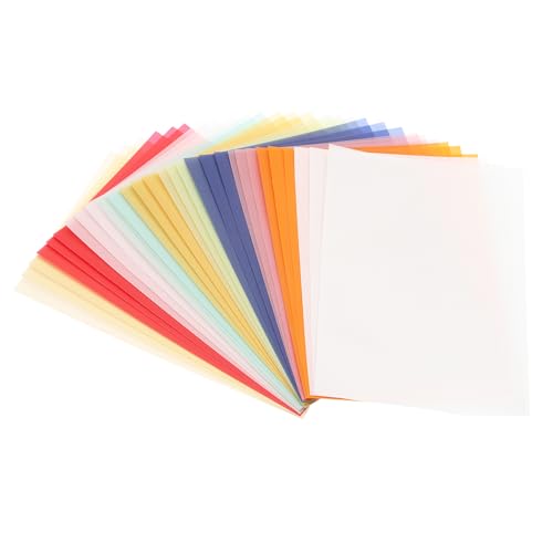 PATIKIL 100 Sheets Vellum Paper 4x6 10 Color | Vellum Paper Printable Translucent Paper 100GSM for Invitations Printing - color: 10 Color