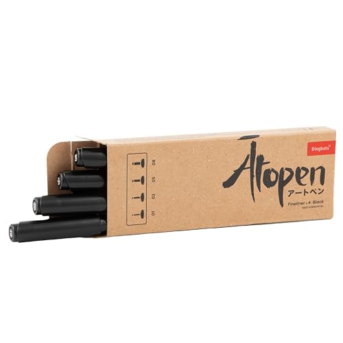 Atopen Fineliner 4pc Set - color: Fineliner (Black) 4pc Set, style: Sleek, Modern, Versatile
