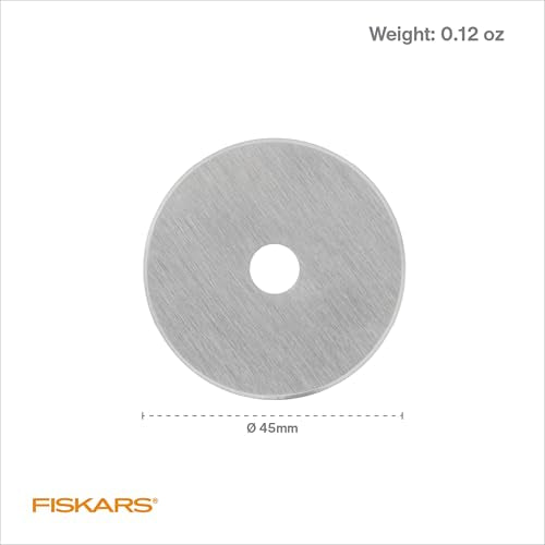 Fiskars 45mm Rotary Cutter Blade Replacements for Fabric, 2-Pack | High Grade Premium Steel for Long-Lasting Sharpness, Precision Cutting for Crafts, Sewing & Quilting Projects - size: 45mm, style: 1 Pack - Standard