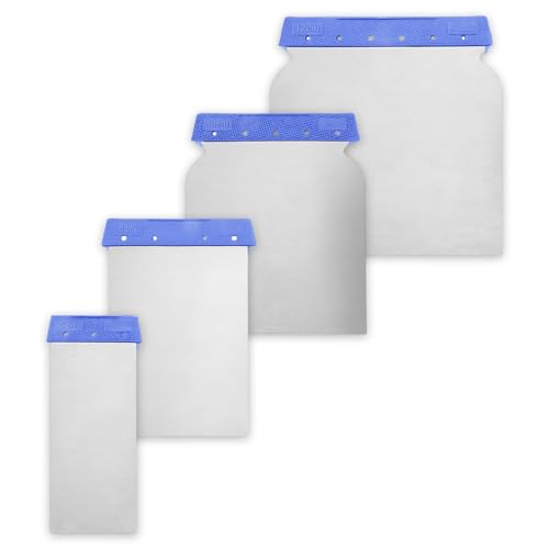 4 PCS Stainless Steel Body Filler Spreader Set, Metal Putty Knife Metal Scraper Automotive Spreader Multipurpose Use Knives Spackle Spatula Steel Sheet Putty Spreaders for Wall Decoration Hand Tools - color: Blue