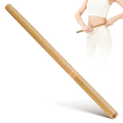 Massage Stick: Bamboo Massage Roller Stick - Full Body Massager Tool for Relax Muscles