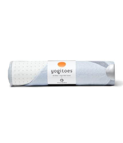 Manduka Yogitoes Hot Yoga Mat Towel - 71" | Moisture Activated Grip | Patented Silicone Nubs | Highly Absorbent, Durable | Made from Recycled Materials | 71 x 24 Inches | Diamond Invincible - color: Diamond Invincible, size: 71" x 24"
