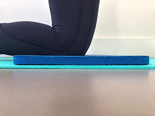 Yoga Knee Pad 0.6 inch Thick Pilates Yoga Knee Pad Cushion your knees Also support Elbows Forearms - color: Blue