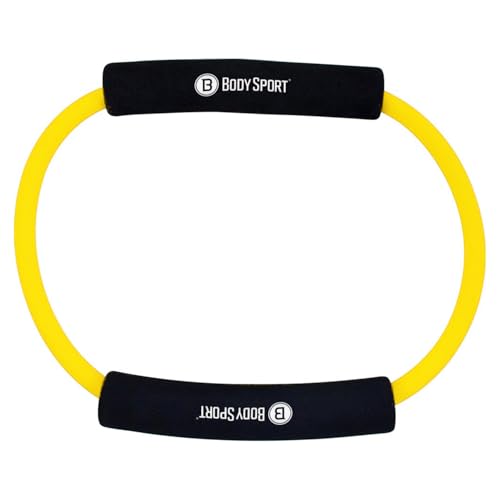 Body Sport Loop Tubing , Resistance Band with Foam Pad Handles for Strength Training and Rehabilitation - color: Yellow, size: Medium
