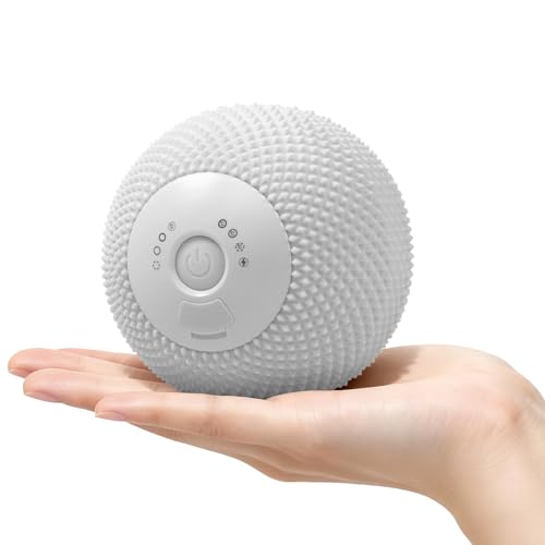 Heating Vibrating Massage Ball with 7 Modes & Memory Function | Electric Massage Ball with Recessed Button Design for Myofascial Release, Deep Tissue & Trigger Point Therapy (Gray) - color: Gray