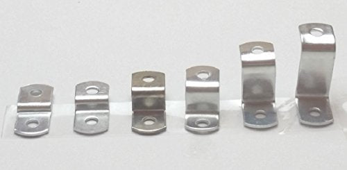 Offset Canvas Clips For Picture Framing Starters Package. Includes (20) of each 1/8" 1/4" 3/8" 1/2" 3/4" 1". Included is 120 pieces #6 X 3/8" pan-head screws.