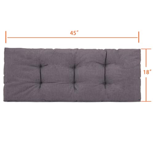 Non-Slip Tufted Bench Cushion - Thick & Durable Foam Seat Pad for Indoor Outdoor Furniture, Piano Bench, Porch Swing, Chair Cushion (Coffee, 45x18 Inch (Pack of 1)) - color: Coffee, size: 45x18 Inch (Pack of 1)
