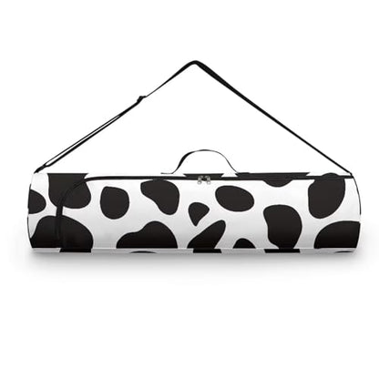 Yoga Mat Bag for Women & Men Full-Zip Yoga Mat Carrier Bag for Class Workout Park with Adjustable Strap - color: Cow Print