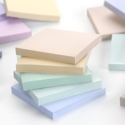 Sticky Notes 3x3 in, 8 Pads, Pastel Colors, 80 Sheets/Pad, Total 640 Sheets | Self-adhesive Sticky Notes - color: 8 Pads 3x3 in Pastel Colors Sticky Notes