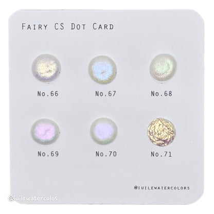 IUILE Handmade Watercolor Paints - Fairy CS Dot Card (6 colors). Color Shift, Metallic, Shiny, Shimmer - color: Fairy CS Dot