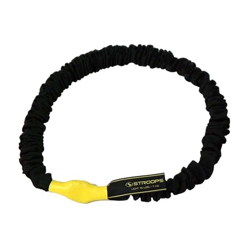 Stroops Deluxe Loop Slastix Resistance Bands for Professional Athletes and Beginners | Superior Exercise Bands for Strength Training, Full Body Workouts, and Home Gym Fitness - color: Yellow, size: Light