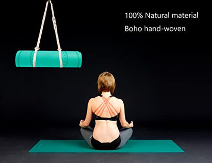 kiido Macrame Yoga Mat Carrying Strap [MAT NOT Included], Hand Woven Multi-Purpose Strap/Carrier - color: Ivory