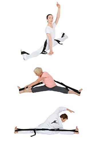 Si-Stretcher Stretching and Flexibility aid for Martial Artists, Dancers, Gymnasts, Cheerleaders, Physical Therapy, Yoga, Pilates & Athletes A Comfortable Stretching Band/Strap