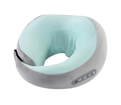 Neck Massager with Heat - Deep Tissue Neck Pain Relief U-Shape Design Electric Cordless Massager Pillow for Travel Office Home Shiatsu Neck Pillow Gifts for Men Women Dad Mom, Mint Green - color: Mint Green