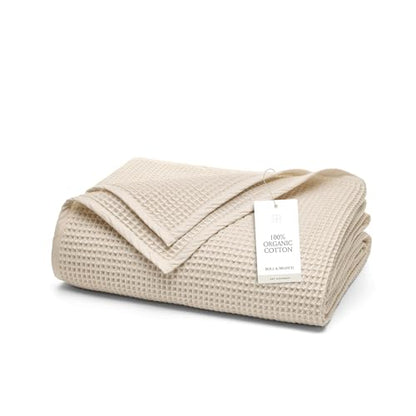 BOLL & BRANCH Waffle Bed Blanket, King/Cal King, Natural - color: Natural, size: King/California King