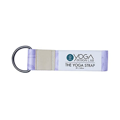 yogadesignlab | The Yoga Strap | Luxurious, Extra Long, Super Soft, Eco Printed | Studio Quality, Adjustable | Safely Stretch Further and Hold Longer | 8 ft Long - color: Lavender, size: 240cm
