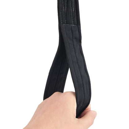 Aerial Straps Aerial Hoop Hand Lyra Hoop Hand Loop for Aerial Cube Pole Circus Acrobatics Dance Strength Training - color: Black