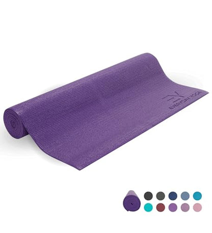Everyday Yoga Deluxe Mat, Spacious 72"x24" Non-Slip, 3-5mm Extra Thick - color: Plum, size: 3mm Thick