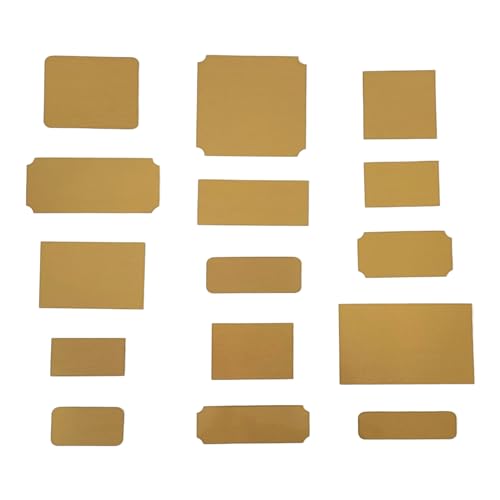 Brass Engraving Name Plate Set 15 Pieces 3 Styles Mixed Sizes 2-3" Maximum Length