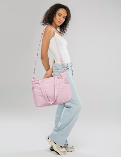 Tote Bag for Women,Puffer Work Bags with Zipper Compartments, Expandable Handbag for Travel Work Sport
