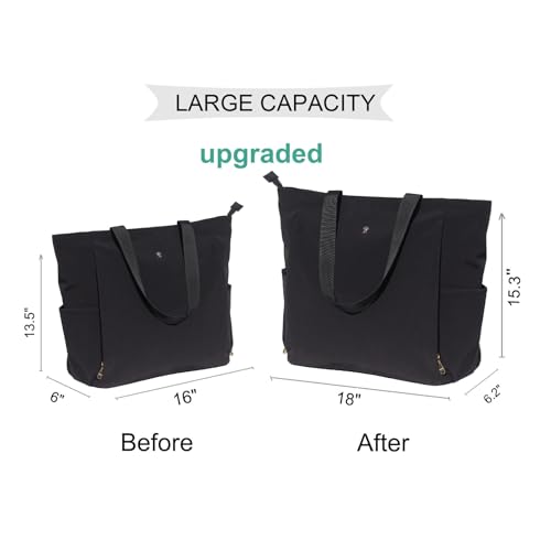 ESVAN Yoga Mat Bag Yoga Tote Carrier Shoulder Bag Carryall Tote for Office,Yoga,Pilates,Travel,Beach and Gym - color: Aa Black
