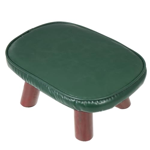Prayer Kneeler with PU Leather Cushion, Wooden Prayer Bench with Solid Wood Legs, Thick Padded Kneeling Stool for Home Prayer & Meditation
