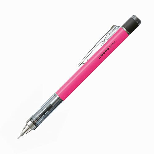 Tombow Mechanical Pencil, Monograph 0.5mm, Neon Pink (DPA-134F) - color: Neon Pink