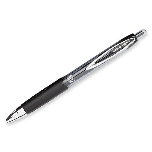 uniball™ 207 Gel Pens, Black Ink, 1.0mm Bold Point, Retractable, 12 Count | Smooth Writing, Fraud-Resistant, uni Super Ink™ - size: 1 Count (Pack of 12)