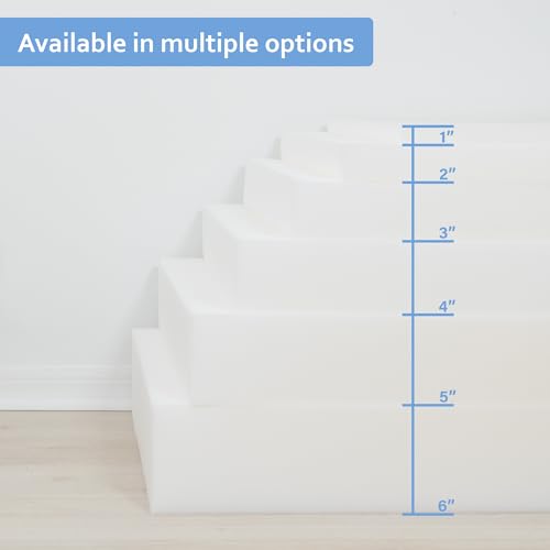 GoTo Foam 1" Height x 24" Width x 72" Length 44ILD (Firm) Upholstery Cushion Made in USA - color: Firm, size: 1x24x72