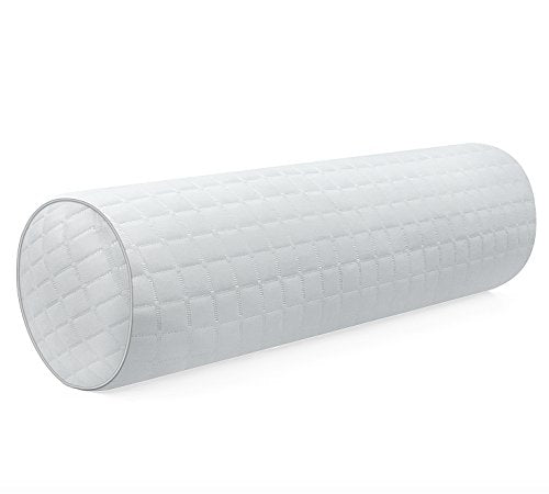 Kingnex Cylinder Bolster Roll Pillow for Sleeping on Back or Side 20x8 - size: 20 x 8"